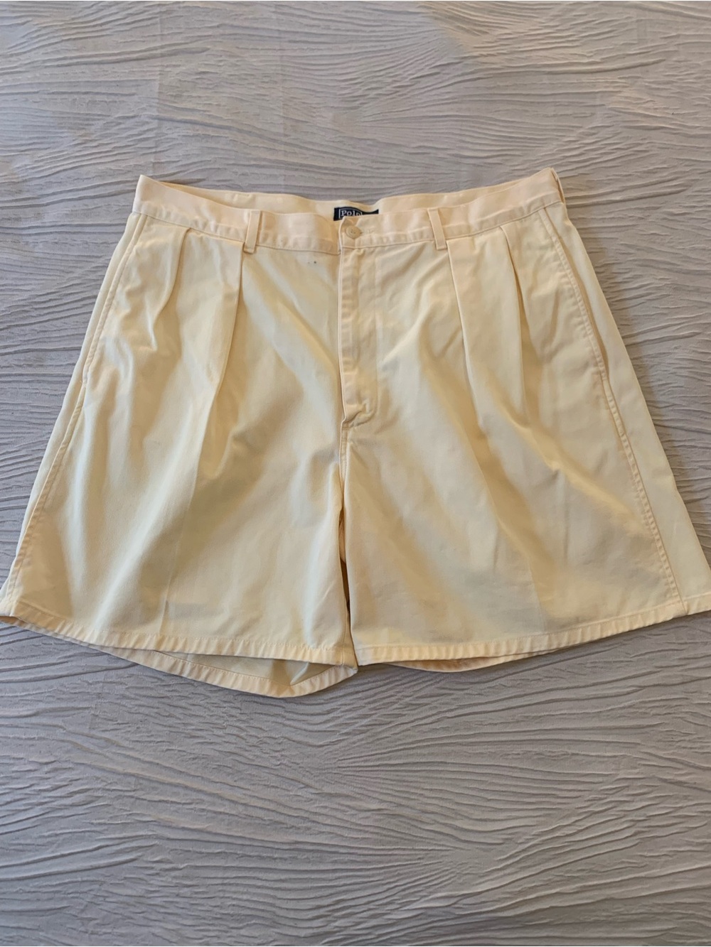 Vintage Made in USA Polo Ralph Lauren Yellow Loose Fit Double Pleated shorts